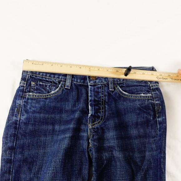 7 For All Mankind Womens Blue Jeans Boy Cut Size 26 Made in USA - Picture 9 of 11